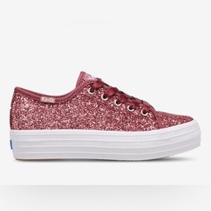 Keds Triple Up Glitter Celebrations girls shoes size 12